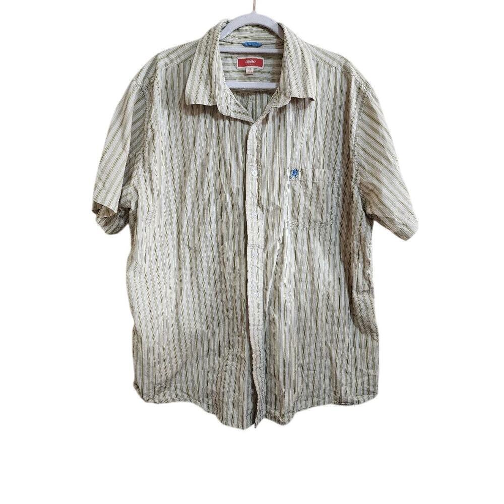 Men's Mossimo Short Sleeved Casual Button Down Shirt 2XL